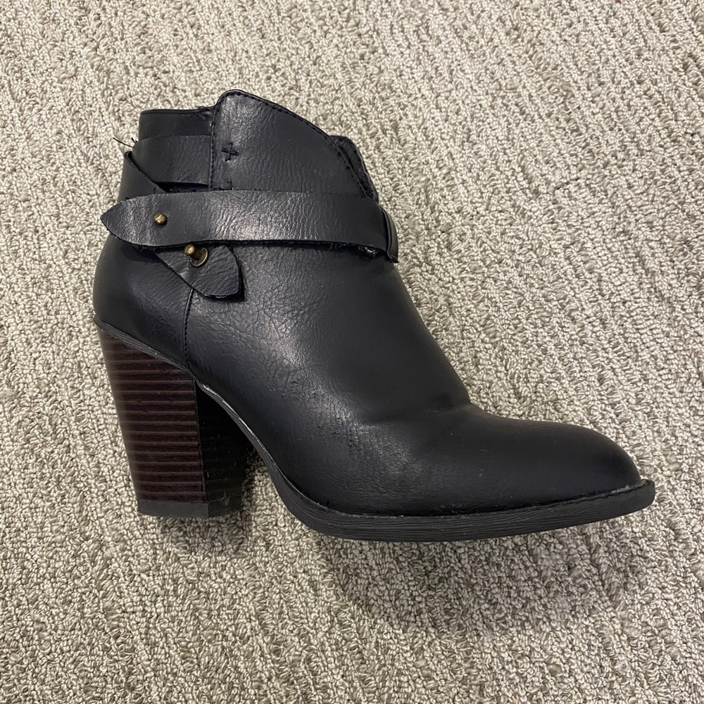 Black western ankle booties